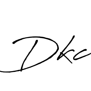 How to make Dkc signature? Antro_Vectra_Bolder is a professional autograph style. Create handwritten signature for Dkc name. Dkc signature style 7 images and pictures png