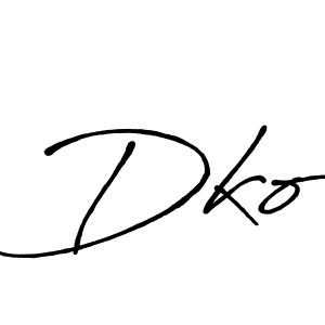 Make a beautiful signature design for name Dko. With this signature (Antro_Vectra_Bolder) style, you can create a handwritten signature for free. Dko signature style 7 images and pictures png