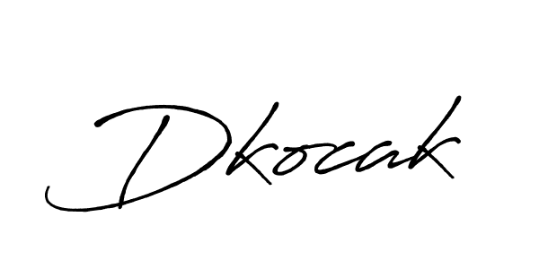 Make a beautiful signature design for name Dkocak. With this signature (Antro_Vectra_Bolder) style, you can create a handwritten signature for free. Dkocak signature style 7 images and pictures png