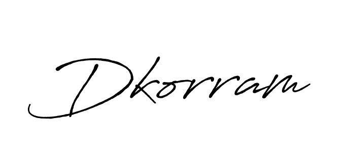 How to make Dkorram name signature. Use Antro_Vectra_Bolder style for creating short signs online. This is the latest handwritten sign. Dkorram signature style 7 images and pictures png