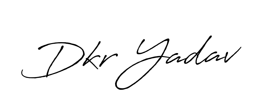 Dkr Yadav stylish signature style. Best Handwritten Sign (Antro_Vectra_Bolder) for my name. Handwritten Signature Collection Ideas for my name Dkr Yadav. Dkr Yadav signature style 7 images and pictures png