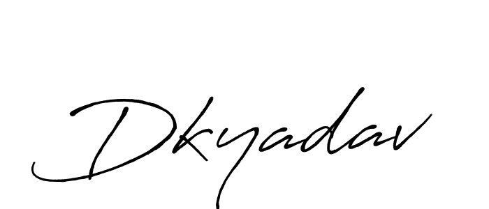 Create a beautiful signature design for name Dkyadav. With this signature (Antro_Vectra_Bolder) fonts, you can make a handwritten signature for free. Dkyadav signature style 7 images and pictures png