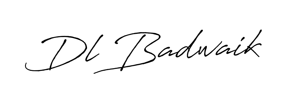 This is the best signature style for the Dl Badwaik name. Also you like these signature font (Antro_Vectra_Bolder). Mix name signature. Dl Badwaik signature style 7 images and pictures png