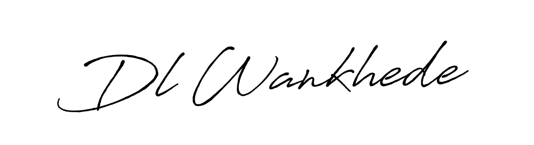 Design your own signature with our free online signature maker. With this signature software, you can create a handwritten (Antro_Vectra_Bolder) signature for name Dl Wankhede. Dl Wankhede signature style 7 images and pictures png