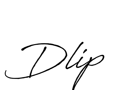 Make a beautiful signature design for name Dlip. With this signature (Antro_Vectra_Bolder) style, you can create a handwritten signature for free. Dlip signature style 7 images and pictures png