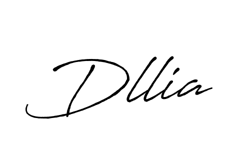 Create a beautiful signature design for name Dllia. With this signature (Antro_Vectra_Bolder) fonts, you can make a handwritten signature for free. Dllia signature style 7 images and pictures png