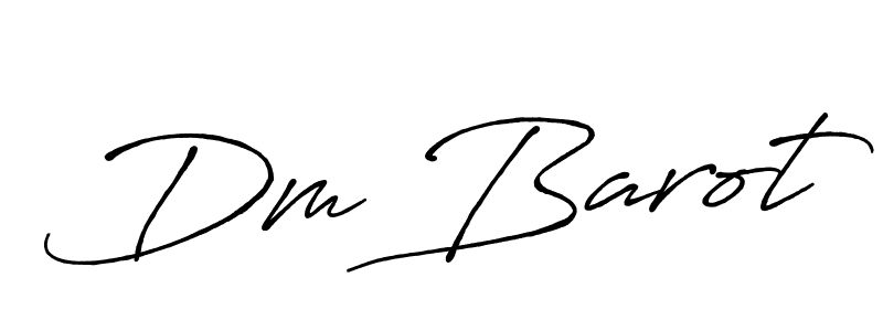 Create a beautiful signature design for name Dm Barot. With this signature (Antro_Vectra_Bolder) fonts, you can make a handwritten signature for free. Dm Barot signature style 7 images and pictures png