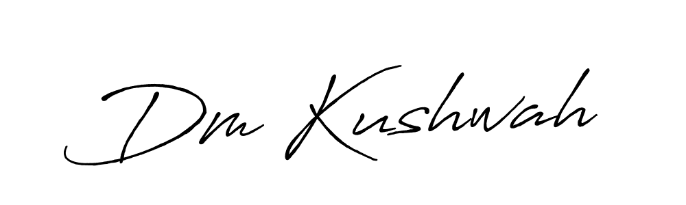 How to make Dm Kushwah signature? Antro_Vectra_Bolder is a professional autograph style. Create handwritten signature for Dm Kushwah name. Dm Kushwah signature style 7 images and pictures png