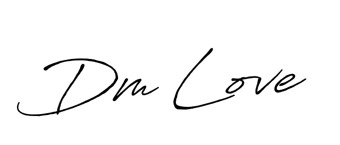 Make a beautiful signature design for name Dm Love. With this signature (Antro_Vectra_Bolder) style, you can create a handwritten signature for free. Dm Love signature style 7 images and pictures png