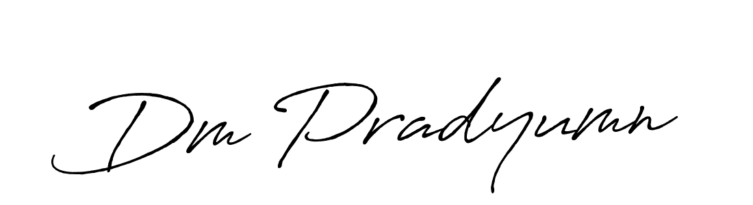 The best way (Antro_Vectra_Bolder) to make a short signature is to pick only two or three words in your name. The name Dm Pradyumn include a total of six letters. For converting this name. Dm Pradyumn signature style 7 images and pictures png