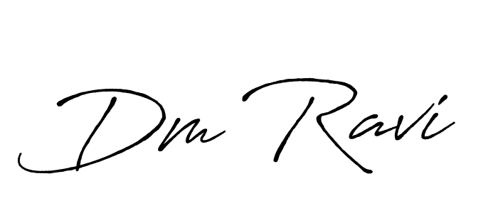 Design your own signature with our free online signature maker. With this signature software, you can create a handwritten (Antro_Vectra_Bolder) signature for name Dm Ravi. Dm Ravi signature style 7 images and pictures png