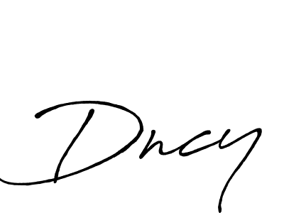 How to make Dncy name signature. Use Antro_Vectra_Bolder style for creating short signs online. This is the latest handwritten sign. Dncy signature style 7 images and pictures png