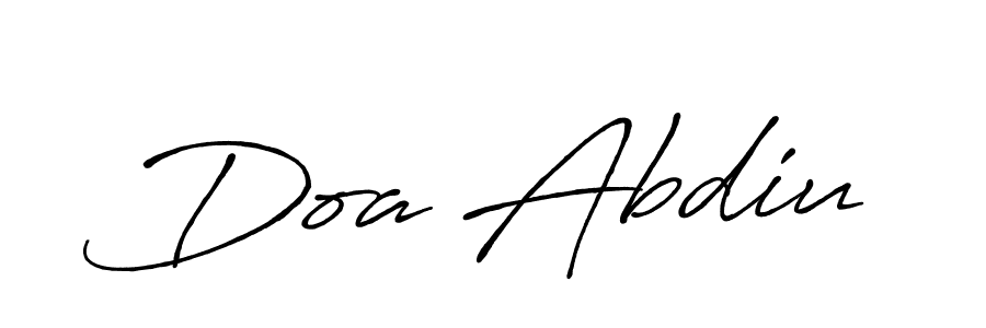 Also You can easily find your signature by using the search form. We will create Doa Abdiu name handwritten signature images for you free of cost using Antro_Vectra_Bolder sign style. Doa Abdiu signature style 7 images and pictures png