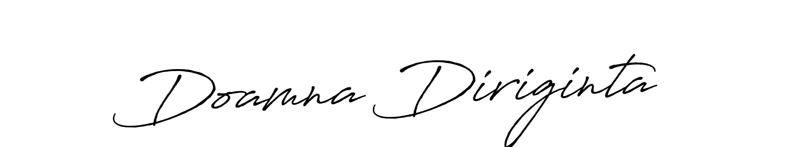 Use a signature maker to create a handwritten signature online. With this signature software, you can design (Antro_Vectra_Bolder) your own signature for name Doamna Diriginta. Doamna Diriginta signature style 7 images and pictures png