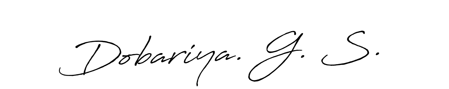 if you are searching for the best signature style for your name Dobariya. G. S.. so please give up your signature search. here we have designed multiple signature styles  using Antro_Vectra_Bolder. Dobariya. G. S. signature style 7 images and pictures png