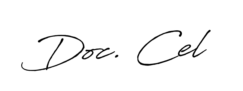 Also You can easily find your signature by using the search form. We will create Doc. Cel name handwritten signature images for you free of cost using Antro_Vectra_Bolder sign style. Doc. Cel signature style 7 images and pictures png