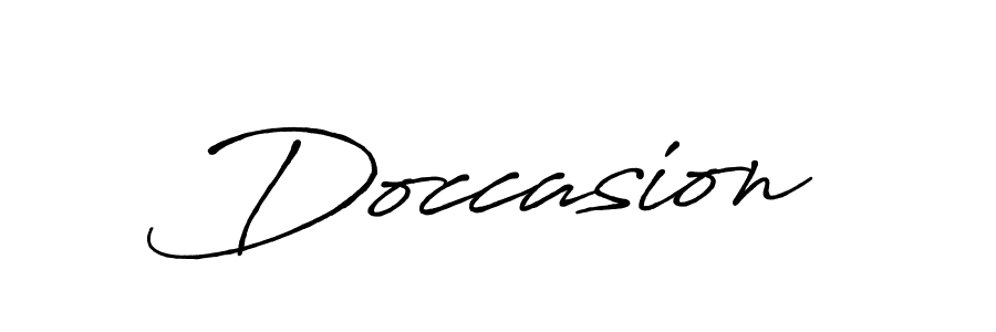 How to make Doccasion signature? Antro_Vectra_Bolder is a professional autograph style. Create handwritten signature for Doccasion name. Doccasion signature style 7 images and pictures png