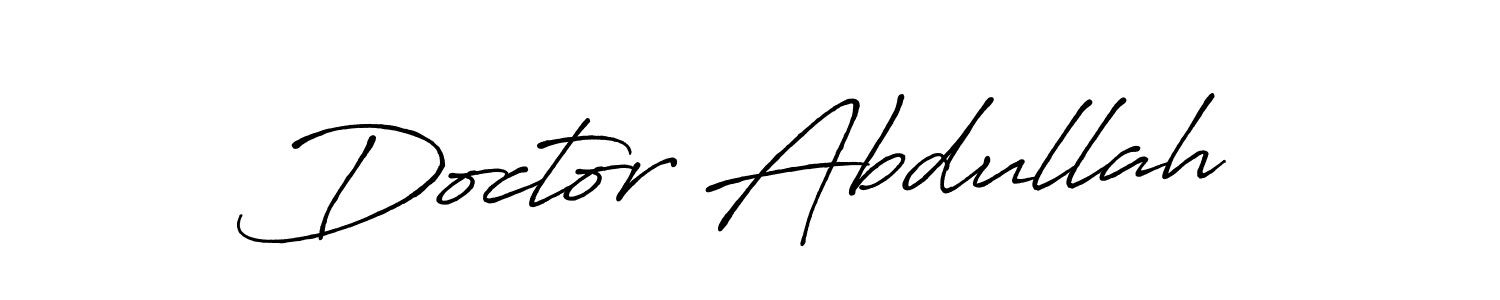 Antro_Vectra_Bolder is a professional signature style that is perfect for those who want to add a touch of class to their signature. It is also a great choice for those who want to make their signature more unique. Get Doctor Abdullah name to fancy signature for free. Doctor Abdullah signature style 7 images and pictures png