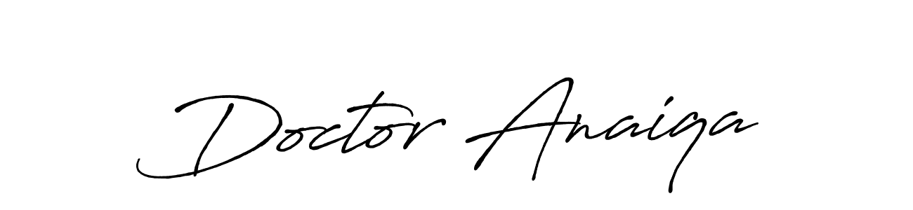 Also You can easily find your signature by using the search form. We will create Doctor Anaiqa name handwritten signature images for you free of cost using Antro_Vectra_Bolder sign style. Doctor Anaiqa signature style 7 images and pictures png