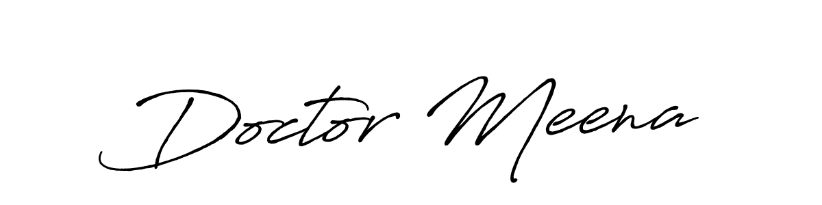 Use a signature maker to create a handwritten signature online. With this signature software, you can design (Antro_Vectra_Bolder) your own signature for name Doctor Meena. Doctor Meena signature style 7 images and pictures png