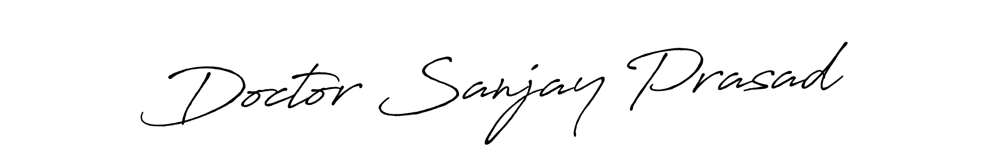 if you are searching for the best signature style for your name Doctor Sanjay Prasad. so please give up your signature search. here we have designed multiple signature styles  using Antro_Vectra_Bolder. Doctor Sanjay Prasad signature style 7 images and pictures png