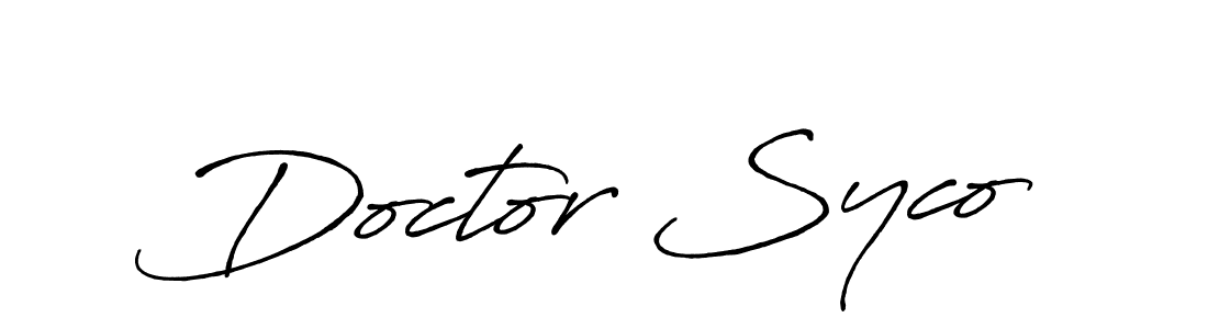 Also You can easily find your signature by using the search form. We will create Doctor Syco name handwritten signature images for you free of cost using Antro_Vectra_Bolder sign style. Doctor Syco signature style 7 images and pictures png