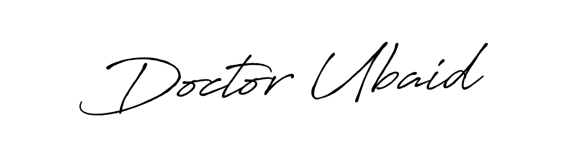 Once you've used our free online signature maker to create your best signature Antro_Vectra_Bolder style, it's time to enjoy all of the benefits that Doctor Ubaid name signing documents. Doctor Ubaid signature style 7 images and pictures png