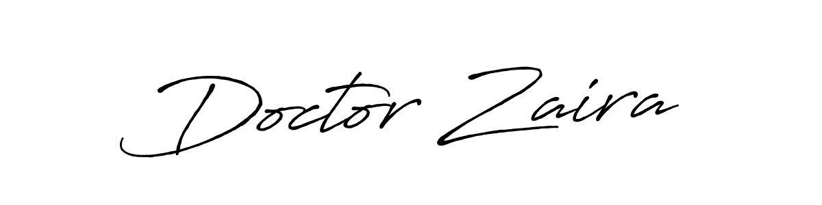 Make a beautiful signature design for name Doctor Zaira. With this signature (Antro_Vectra_Bolder) style, you can create a handwritten signature for free. Doctor Zaira signature style 7 images and pictures png
