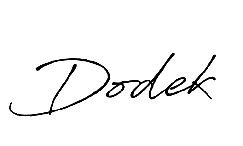 Dodek stylish signature style. Best Handwritten Sign (Antro_Vectra_Bolder) for my name. Handwritten Signature Collection Ideas for my name Dodek. Dodek signature style 7 images and pictures png