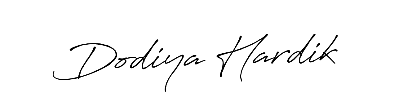 Dodiya Hardik stylish signature style. Best Handwritten Sign (Antro_Vectra_Bolder) for my name. Handwritten Signature Collection Ideas for my name Dodiya Hardik. Dodiya Hardik signature style 7 images and pictures png