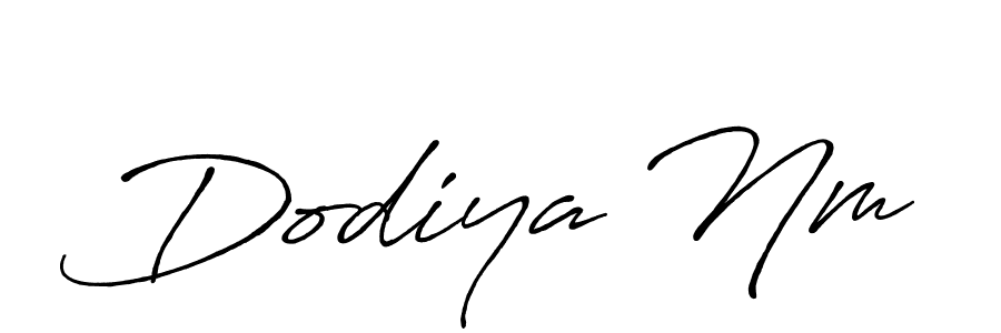 Dodiya Nm stylish signature style. Best Handwritten Sign (Antro_Vectra_Bolder) for my name. Handwritten Signature Collection Ideas for my name Dodiya Nm. Dodiya Nm signature style 7 images and pictures png