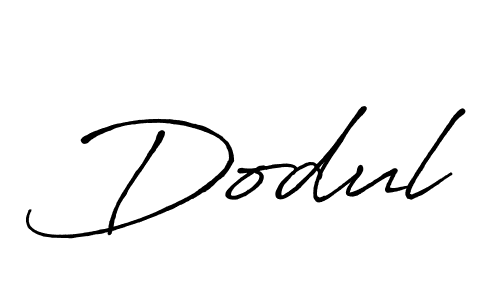 Design your own signature with our free online signature maker. With this signature software, you can create a handwritten (Antro_Vectra_Bolder) signature for name Dodul. Dodul signature style 7 images and pictures png