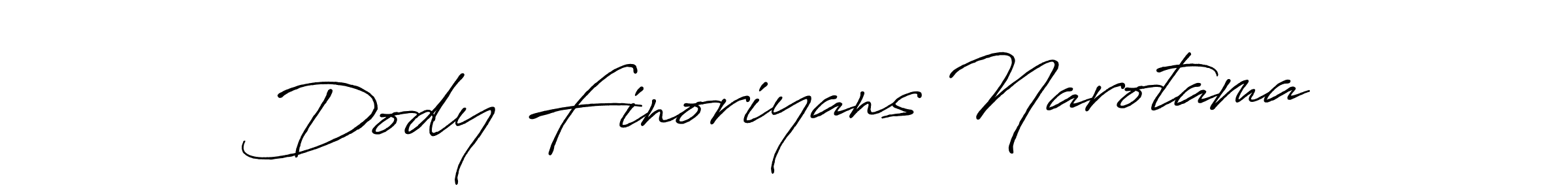 Make a beautiful signature design for name Dody Finoriyans Narotama. With this signature (Antro_Vectra_Bolder) style, you can create a handwritten signature for free. Dody Finoriyans Narotama signature style 7 images and pictures png
