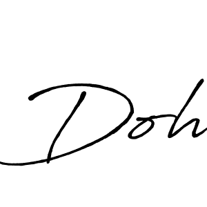 Also we have Doh name is the best signature style. Create professional handwritten signature collection using Antro_Vectra_Bolder autograph style. Doh signature style 7 images and pictures png