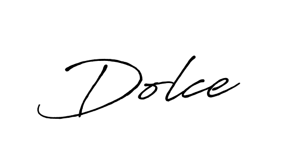 How to make Dolce  name signature. Use Antro_Vectra_Bolder style for creating short signs online. This is the latest handwritten sign. Dolce  signature style 7 images and pictures png