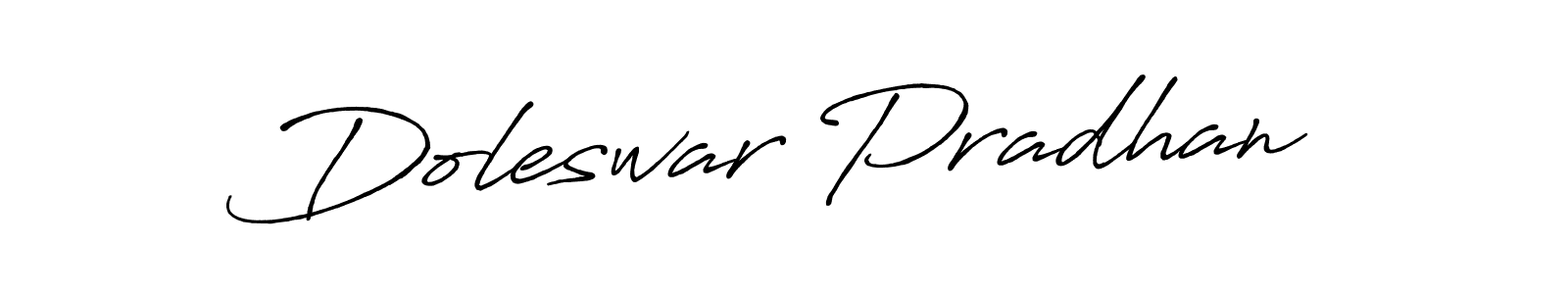 Create a beautiful signature design for name Doleswar Pradhan. With this signature (Antro_Vectra_Bolder) fonts, you can make a handwritten signature for free. Doleswar Pradhan signature style 7 images and pictures png