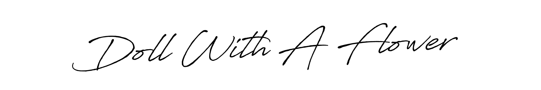 Similarly Antro_Vectra_Bolder is the best handwritten signature design. Signature creator online .You can use it as an online autograph creator for name Doll With A Flower. Doll With A Flower signature style 7 images and pictures png