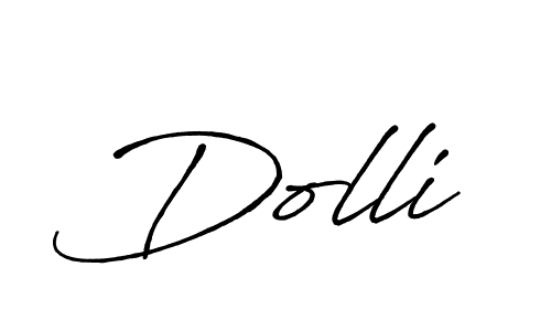 How to make Dolli name signature. Use Antro_Vectra_Bolder style for creating short signs online. This is the latest handwritten sign. Dolli signature style 7 images and pictures png