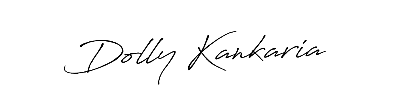 Create a beautiful signature design for name Dolly Kankaria. With this signature (Antro_Vectra_Bolder) fonts, you can make a handwritten signature for free. Dolly Kankaria signature style 7 images and pictures png
