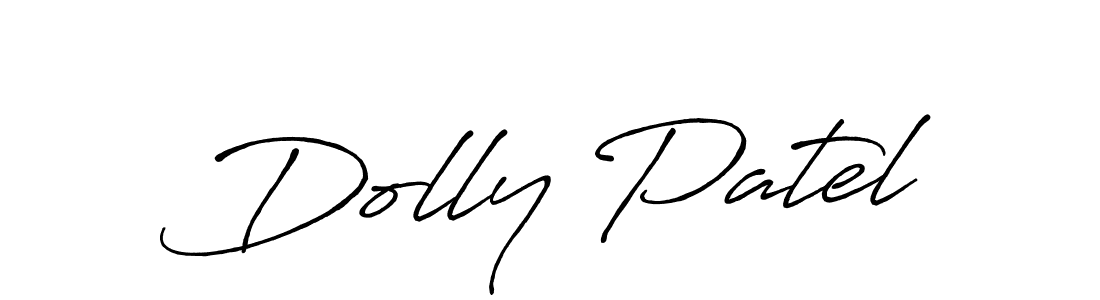 How to make Dolly Patel name signature. Use Antro_Vectra_Bolder style for creating short signs online. This is the latest handwritten sign. Dolly Patel signature style 7 images and pictures png