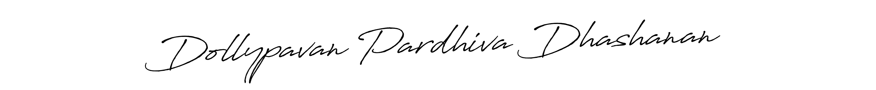 How to make Dollypavan Pardhiva Dhashanan name signature. Use Antro_Vectra_Bolder style for creating short signs online. This is the latest handwritten sign. Dollypavan Pardhiva Dhashanan signature style 7 images and pictures png