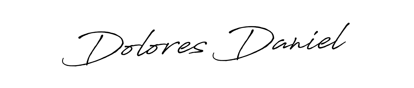 Similarly Antro_Vectra_Bolder is the best handwritten signature design. Signature creator online .You can use it as an online autograph creator for name Dolores Daniel. Dolores Daniel signature style 7 images and pictures png