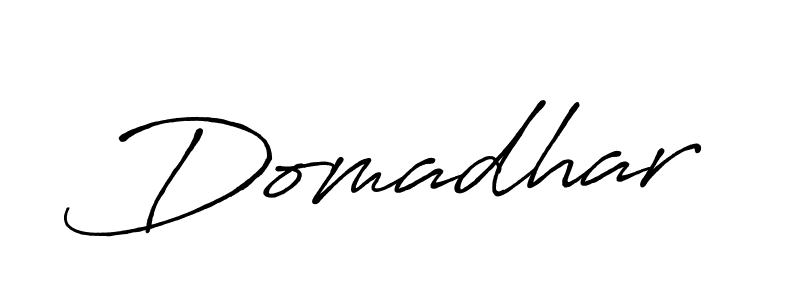 Domadhar stylish signature style. Best Handwritten Sign (Antro_Vectra_Bolder) for my name. Handwritten Signature Collection Ideas for my name Domadhar. Domadhar signature style 7 images and pictures png