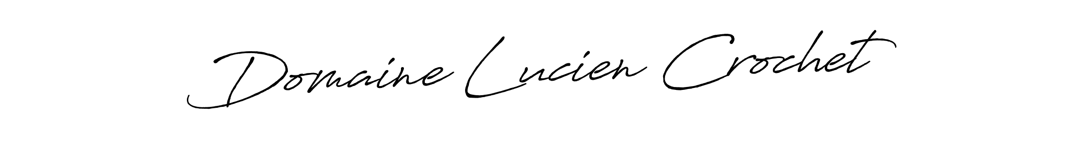 The best way (Antro_Vectra_Bolder) to make a short signature is to pick only two or three words in your name. The name Domaine Lucien Crochet include a total of six letters. For converting this name. Domaine Lucien Crochet signature style 7 images and pictures png
