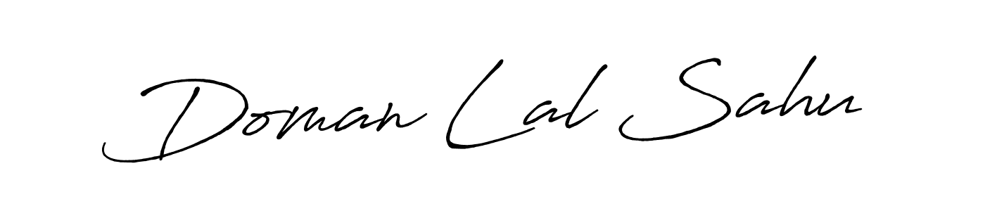 How to make Doman Lal Sahu name signature. Use Antro_Vectra_Bolder style for creating short signs online. This is the latest handwritten sign. Doman Lal Sahu signature style 7 images and pictures png