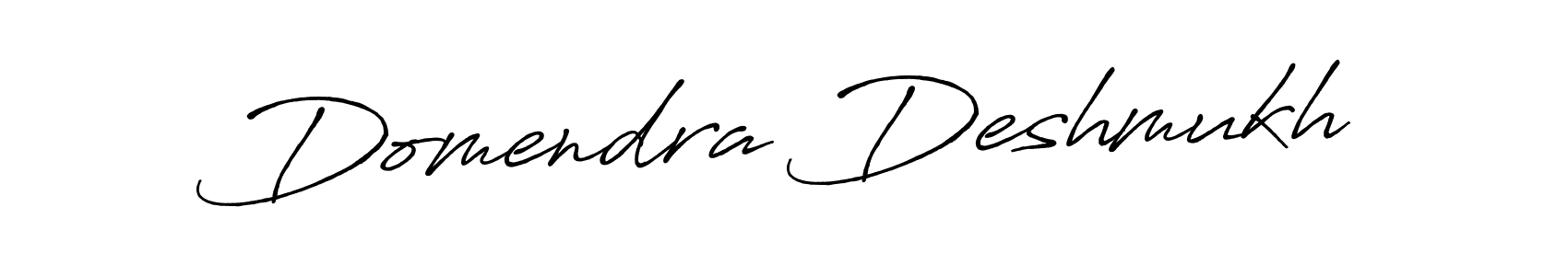 How to make Domendra Deshmukh name signature. Use Antro_Vectra_Bolder style for creating short signs online. This is the latest handwritten sign. Domendra Deshmukh signature style 7 images and pictures png
