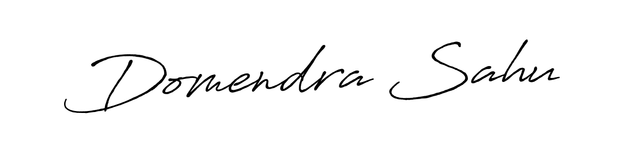 Domendra Sahu stylish signature style. Best Handwritten Sign (Antro_Vectra_Bolder) for my name. Handwritten Signature Collection Ideas for my name Domendra Sahu. Domendra Sahu signature style 7 images and pictures png