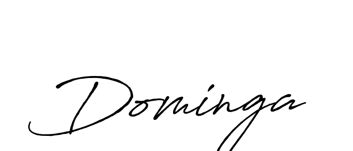 Design your own signature with our free online signature maker. With this signature software, you can create a handwritten (Antro_Vectra_Bolder) signature for name Dominga. Dominga signature style 7 images and pictures png