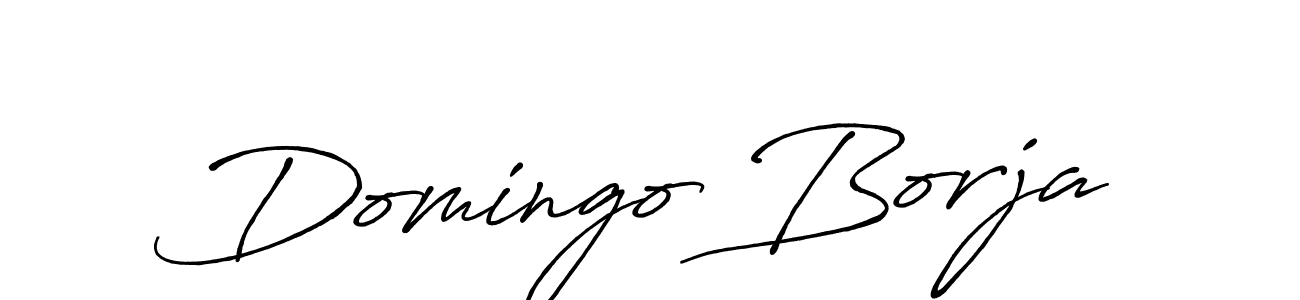 Domingo Borja stylish signature style. Best Handwritten Sign (Antro_Vectra_Bolder) for my name. Handwritten Signature Collection Ideas for my name Domingo Borja. Domingo Borja signature style 7 images and pictures png