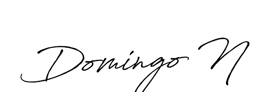 Also we have Domingo N name is the best signature style. Create professional handwritten signature collection using Antro_Vectra_Bolder autograph style. Domingo N signature style 7 images and pictures png